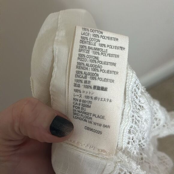 Free People Women's White Sounds of Summer Tunic Top - Picture 5 of 6